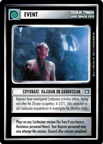 Espionage: Bajoran on Cardassian