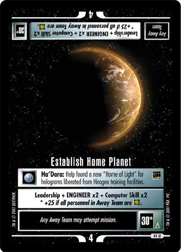 Establish Home Planet