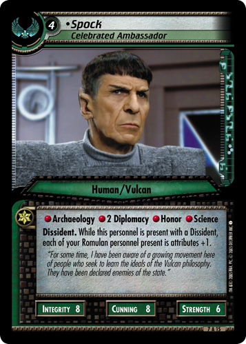 •Spock, Celebrated Ambassador