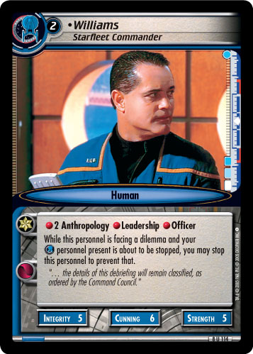 •Williams, Starfleet Commander