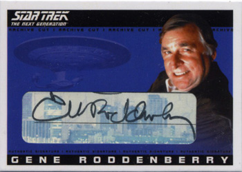 Gene Roddenberry Cut Signature Card