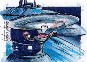 Daniel Gorman Sketch - USS Enterprise NCC 1701-D and Spacedock