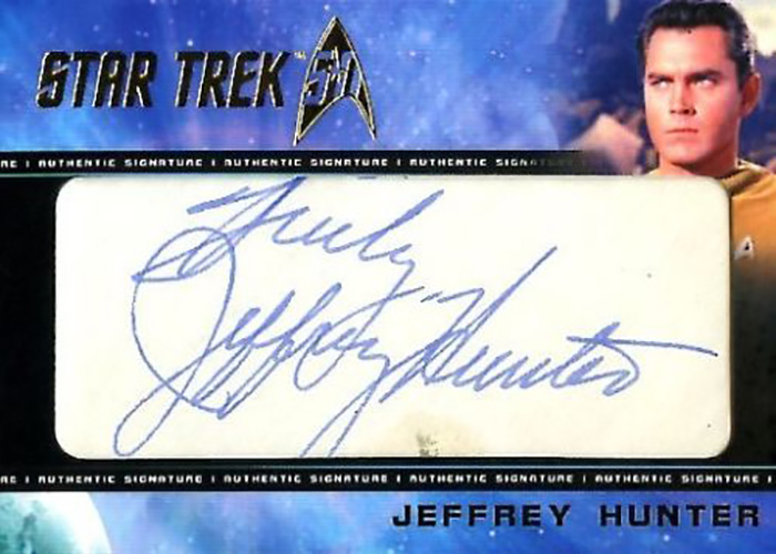 Cut Signature Card - Jeffrey Hunter
