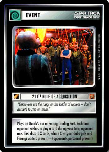 Star Trek CCG RoA Rules of Acquisition Margh 