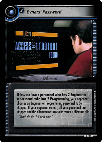Moderately Played Starter Deck II STCCG D 2000 Star Trek: Military Exercises 