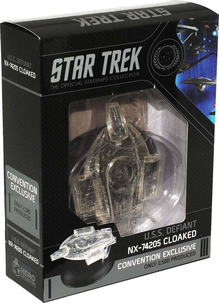 Star Trek U.S.S Defiant NX-74205 Cloaked Starship CONVENTION EXCLUSIVE EAGLEMOSS 