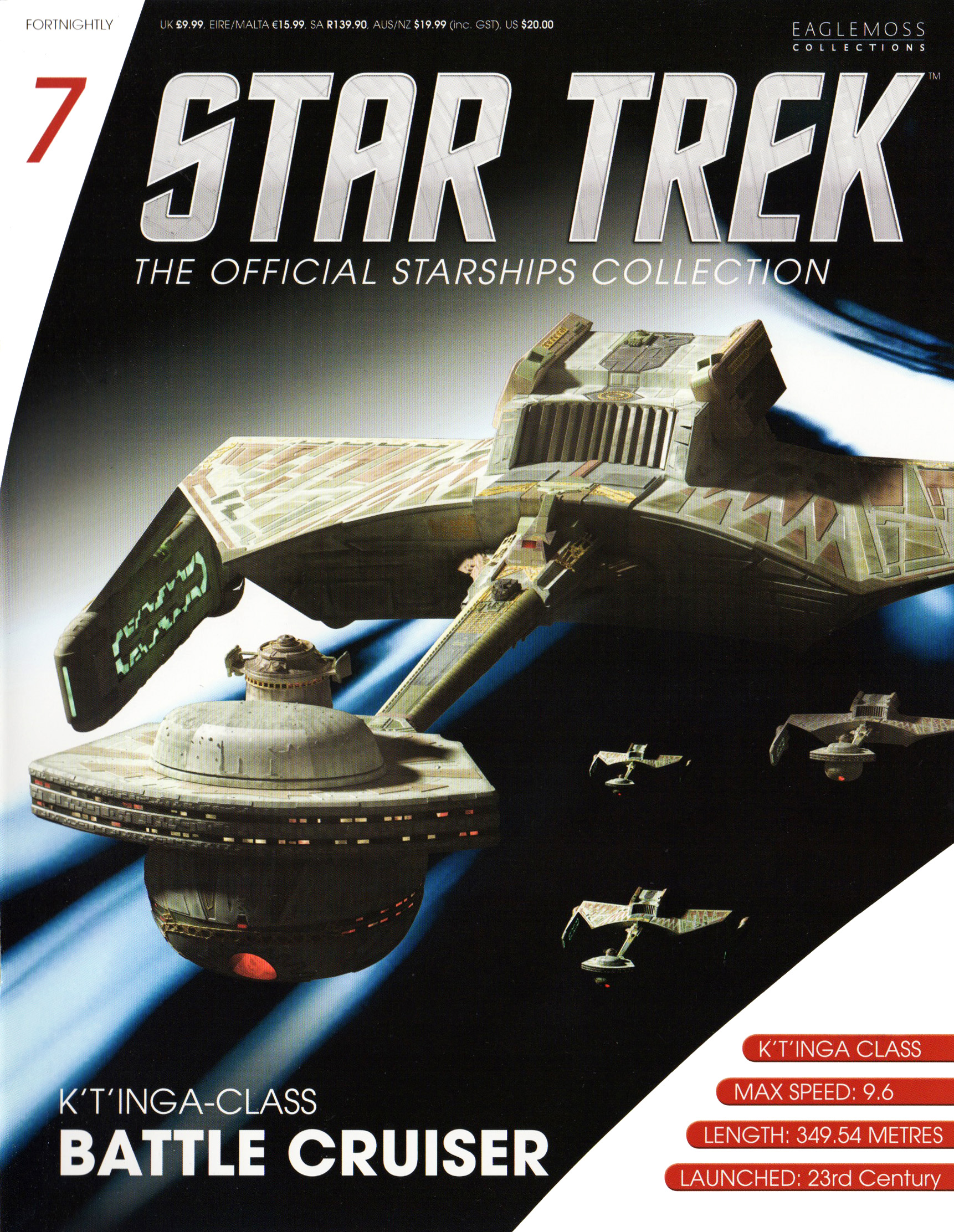 #94 Star Trek Suliban Cell Ship Die Cast Metal Ship-UK/Eaglemoss w Mag-USA MAIL 