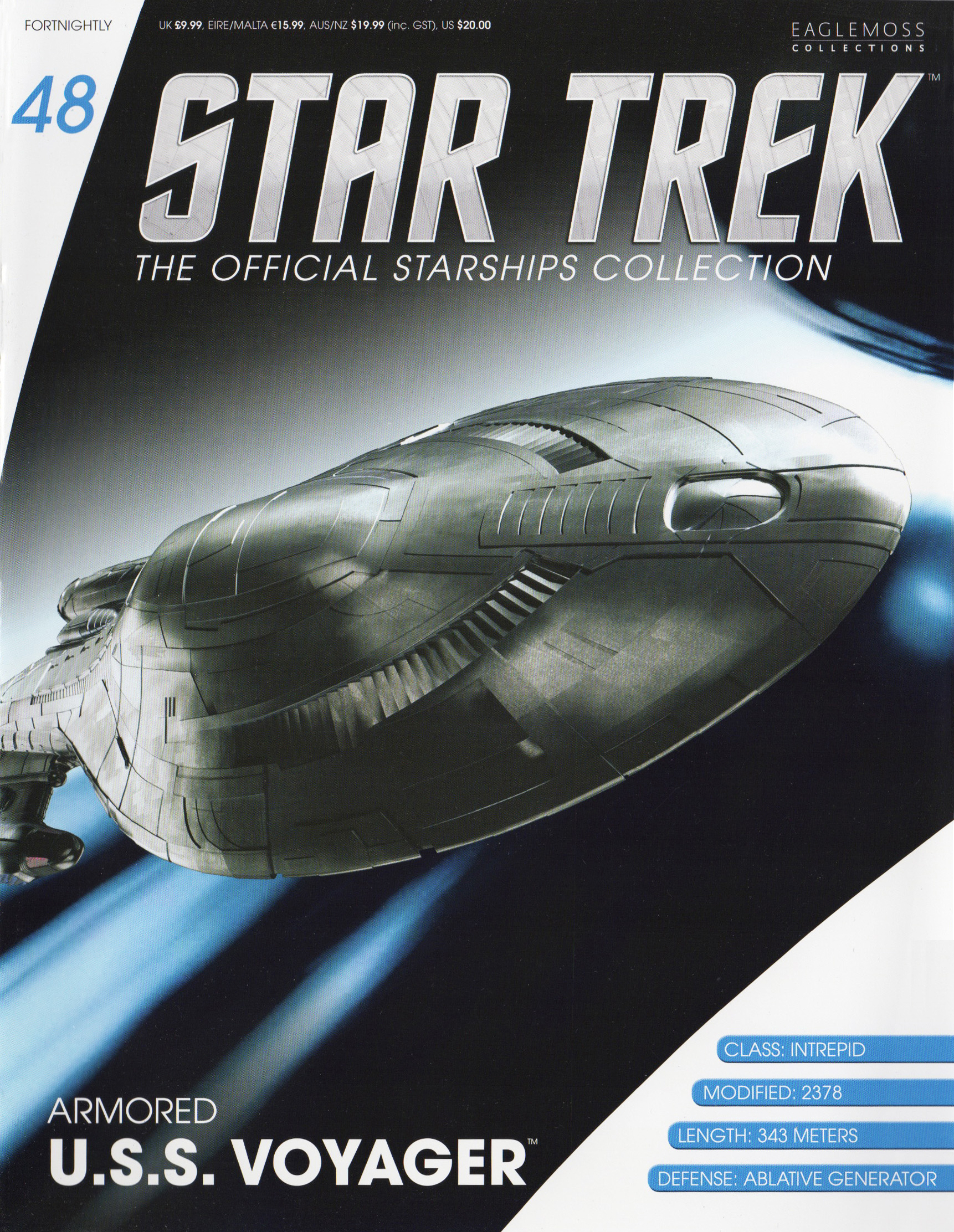 Star Trek Eaglemoss Issue 49 ECS Fortunate model with Magazine 