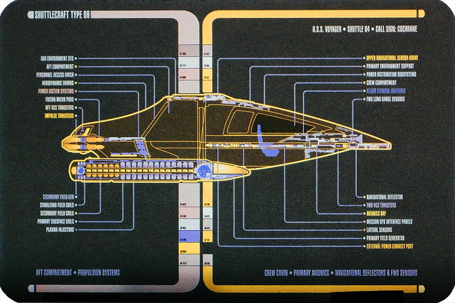 Eaglemoss Star Trek Starships Shuttle Okudagram 4