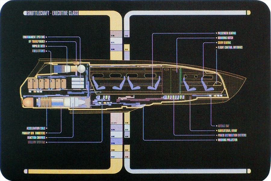 Eaglemoss Star Trek Starships Shuttle Okudagram 5