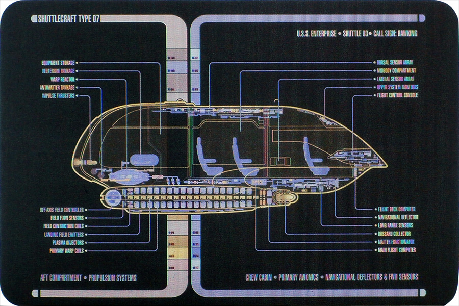 Eaglemoss Star Trek Starships Shuttle Okudagram 7