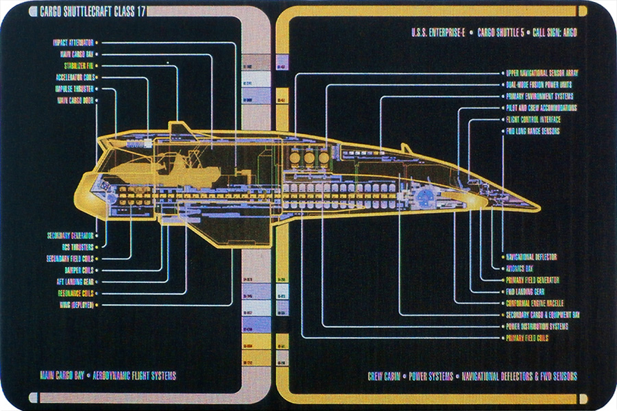 Eaglemoss Star Trek Starships Shuttle Schematic 9