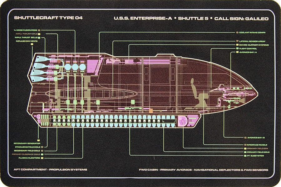 Eaglemoss Star Trek Starships Shuttle Schematic 19